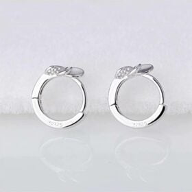 Cute Retro Leaf Flower Earrings 925 Sterling Silver 3 925 Sterling Silver Cute Retro Leaf Flower Earrings