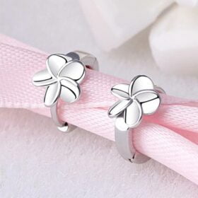 Cute Retro Leaf Flower Earrings 925 Sterling Silver 5 Cute Retro Leaf Flower Earrings Silver