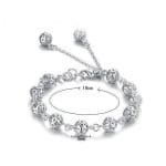Hollow Ball Ladies 925 Sterling Silver Bracelets
