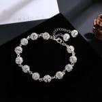 Hollow Ball Ladies 925 Sterling Silver Bracelets