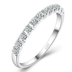Party Wedding Slim Ring A+ Zircon S925 Sterling Silver