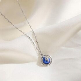 Creative Globe Planet 925 Sterling Silver Necklaces
