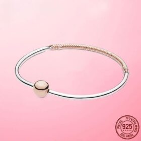 Pulseira 925 Sterling Silver Moments Three-Link Bangle