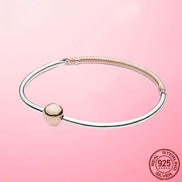 Pulseira 925 Sterling Silver Moments Three-Link Bangle Pulseira 925 Sterling Silver Moments Three-Link Bangle