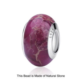 Original Glass Bead Wood Stone Murano Flower Charms Fit Bracelet