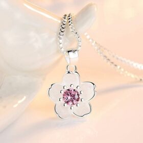Blossom Cubic Zirconia Necklaces 925 Sterling Silver 3 Blossom Cubic Zirconia Necklaces 925 Sterling Silver