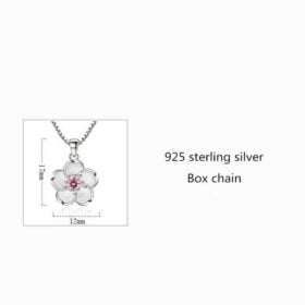 Blossom Cubic Zirconia Necklaces 925 Sterling Silver 4 Blossom Cubic Zirconia Necklaces 925 Sterling Silver