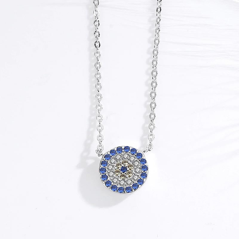 Blue Eye 3 Piece Set Earrings + Bracelet + Necklace 925 Sterling Silver