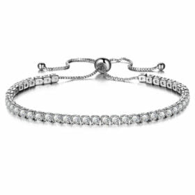 Bracelet Bangles Pave Genuine Cubic Zirconia 925 Sterling Silver