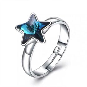 Genuine Star Adjustable Ring 925 Sterling Silver