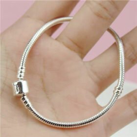 Handmade Beads Snake Bone Chain Bracelet 925 Sterling Silver