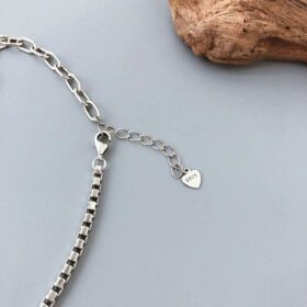 Heart Pendant Anklet 925 Sterling Silver