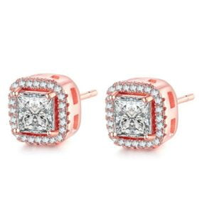 Lab Diamond Stud Earring 925 Sterling Silver