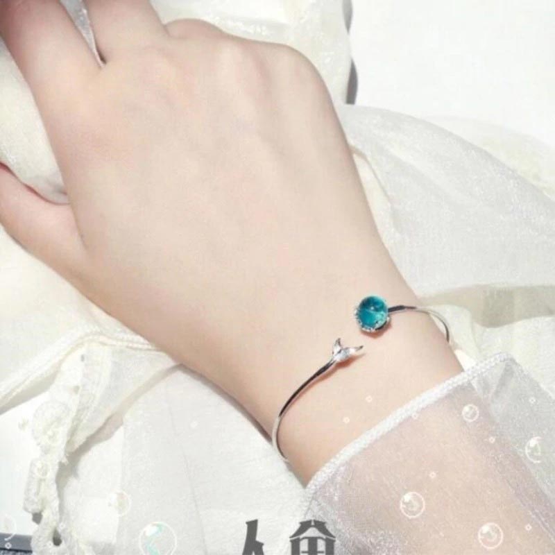 Mermaid Bubble Adjustable Bracelet 925 Sterling Silver