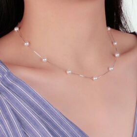 Pearl Chain Necklace Necklace 925 Sterling Silver