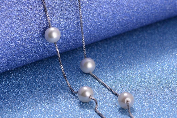 Pearl Chain Necklace Necklace 925 Sterling Silver