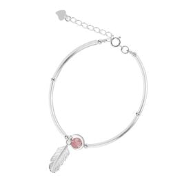 Pink Crystal Bracelets 925 Sterling Silver