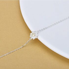 Simple Flower Anklet Anklet 925 Sterling Silver