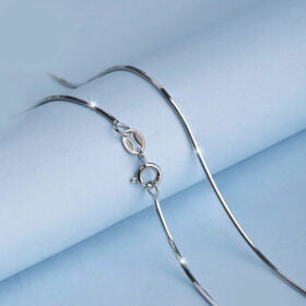 Snake Box Chain 0.7mm 925 Sterling Silver