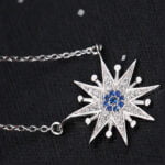 Sunflower Zircon Temperament Personality 925 Sterling Silver Necklace