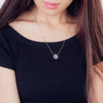 Sunflower Zircon Temperament Personality 925 Sterling Silver Necklace