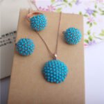 Vintage Hydrangea Flower Resin Jewelry Sets