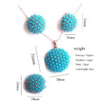 Vintage Hydrangea Flower Resin Jewelry Sets