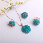 Vintage Hydrangea Flower Resin Jewelry Sets