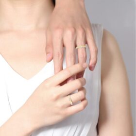 Yellow Wavy Adjustable Ring 925 Sterling Silver